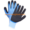 15 Gauge Anti- Microbial Liner, Nitrile Coating, Double Coated, Sandy Finish Work Glove